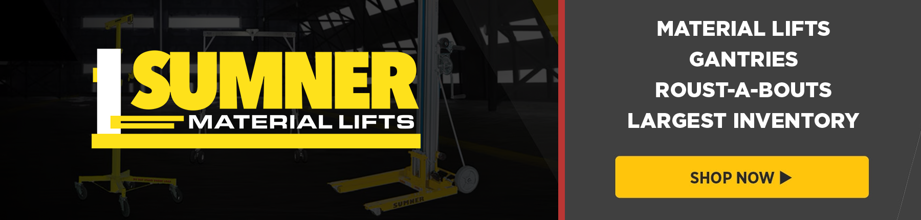 Sumner Material Lifts, Shop Sumner,  Gantries, and more