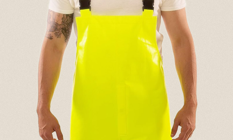 Hi-vis rain suit bib and jacket